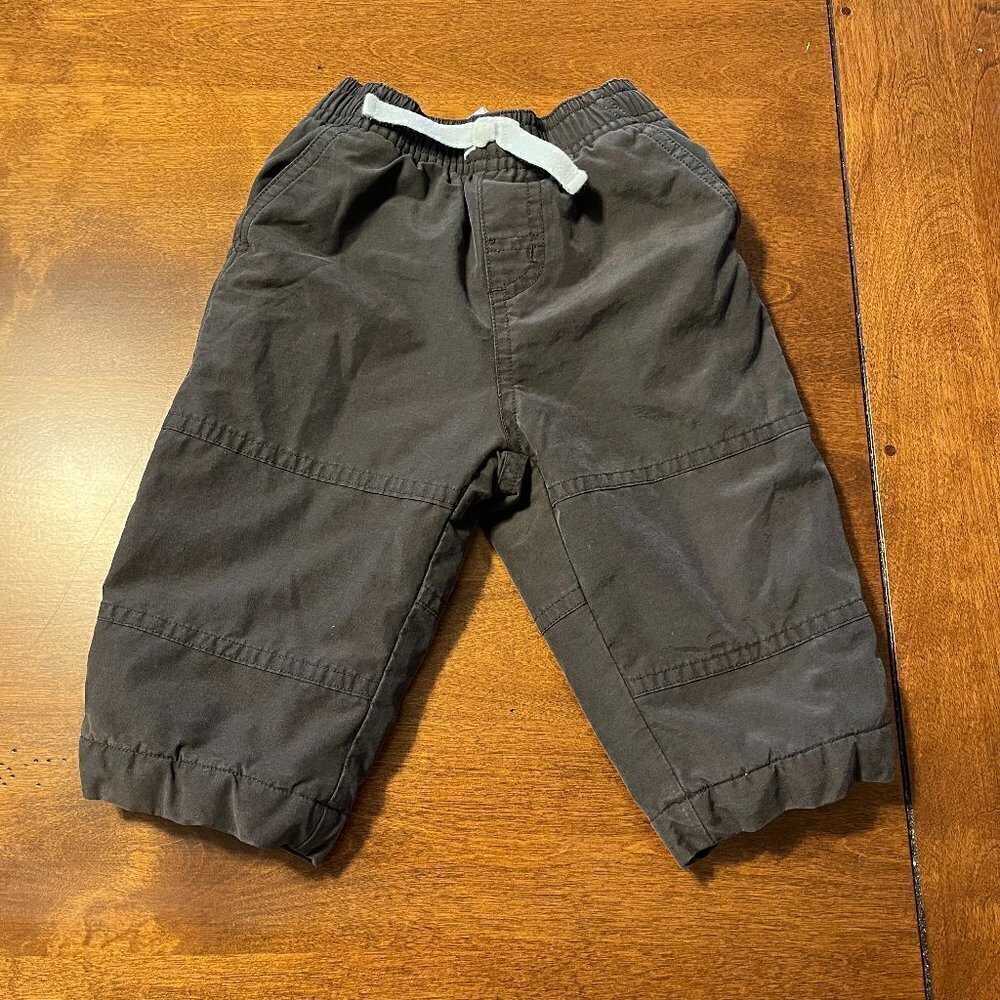 Janie and Jack insulated pants 6-12 months grey